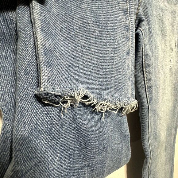 William Rast Jeans Stretch Perfect Skinny Distressed Denim Mid Rise Women sz 24 - Picture 6 of 12